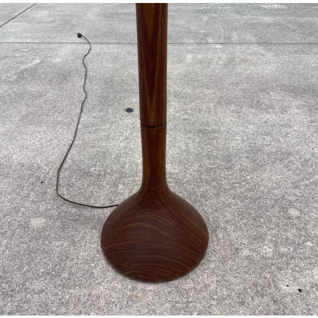 Sculptural Mid-Century Danish Teak Onion Floor Lamp For Sale - Image 4 of 7