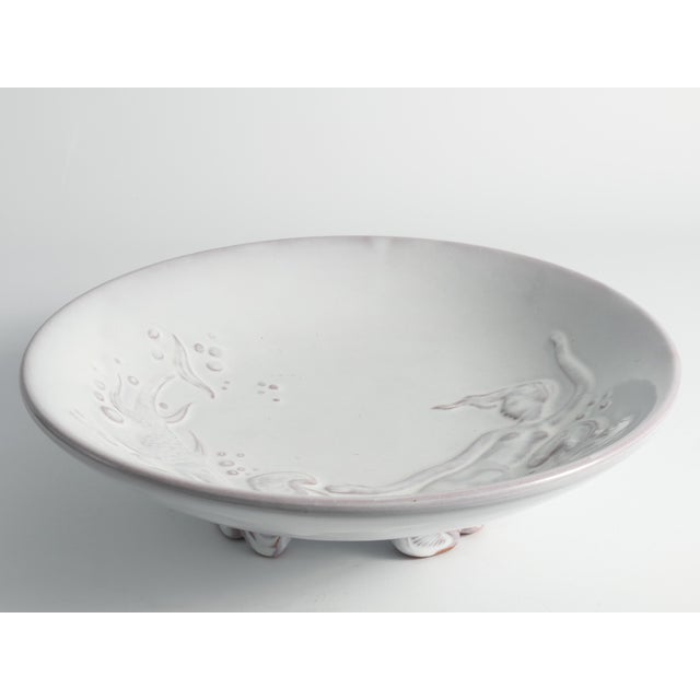 Art Deco White Earthenware Mermaid Bowl by Mari Simmulson for Upsala-Ekeby, 1950s For Sale - Image 18 of 18
