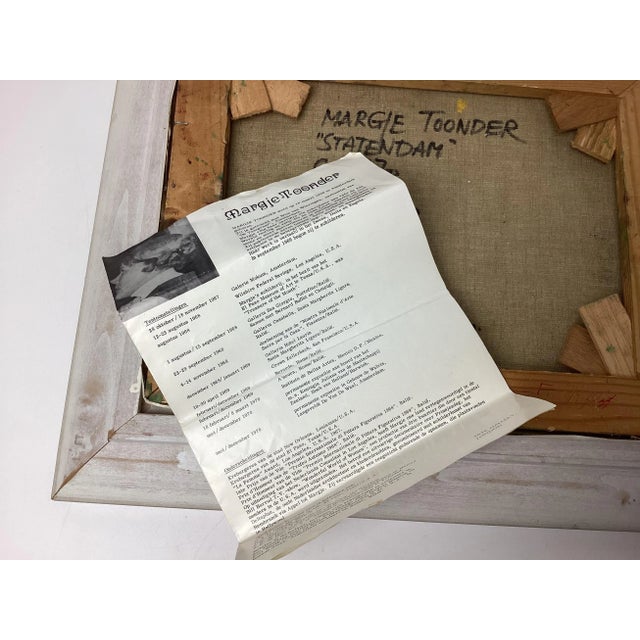 Textile 1970s Margie Toonder Abstract Landscape Painting For Sale - Image 7 of 7