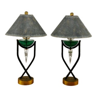 Vintage 1970s–1980s Postmodern Sculptural Table Lamps Attributed to Designer Hivo Van Teal For Sale