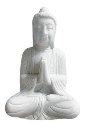 White Marble Buddha Sculpture
