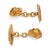 These charming Victorian dog cufflinks are a delightful antique pair from the 1900’s, crafted in rich 18k yellow gold. The...