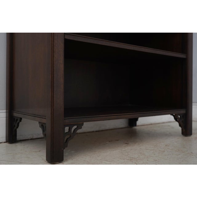 Knob Creek Walnut Finish Mahogany Open Bookcase For Sale - Image 10 of 15