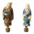 Early 20th Century Ceramic Chinese Wise Man Lamp Finials - a Pair For Sale