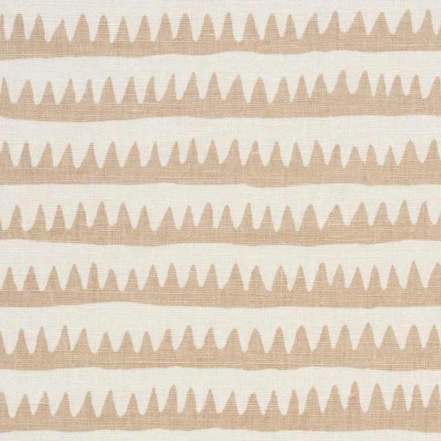 With irregular, rippled bands printed on a linen-cotton ground, Corfu Stripe is the stylish companion to Corfu, a large-...
