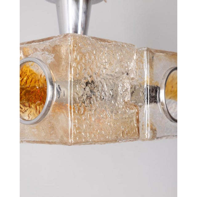 Orange Vintage Ceiling Lamp in Murano Glass by Toni Zuccheri, 1970s For Sale - Image 8 of 11