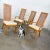 1970s Late 20th Century Modern Campaign Style Dining Chairs Light Wood & Cane by American of Martinsville, Set of 4 For Sale - Image 5 of 16