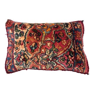 Pillow W/ Rug Fragment , 1' X 1'6" For Sale