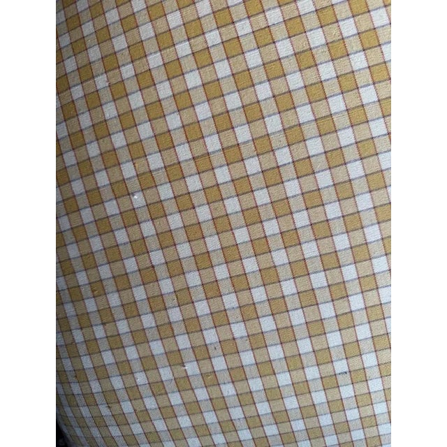 Yellow Antique French Louis XV–Style Bergère Chair, Yellow Gingham Upholstery For Sale - Image 8 of 8