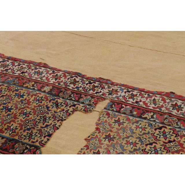 1950s Vintage Tribal Rug Fragment Layered With Flatweave Backing - Rug & Kilim For Sale - Image 5 of 9