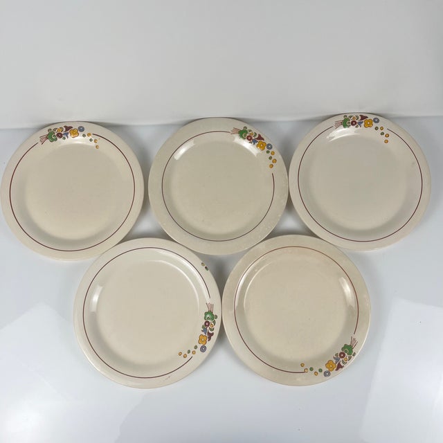 Dessert Plates from Longwy, 1890s, Set of 5 For Sale - Image 3 of 15