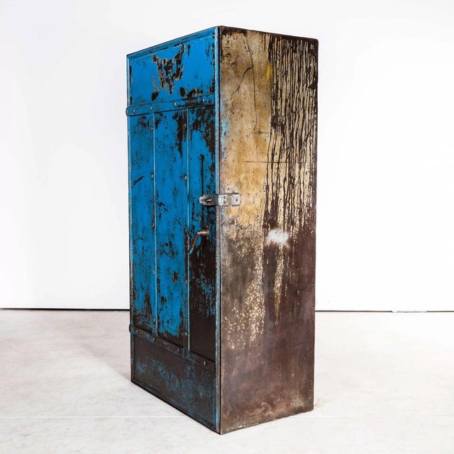 English Industrial Strong Locker, 1920s For Sale - Image 6 of 15