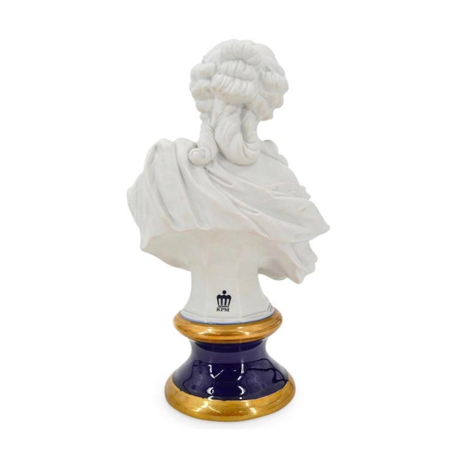White Early 20th Century Pair of KPM Porcelain Busts of King and Queen Signed P. Frank For Sale - Image 8 of 9