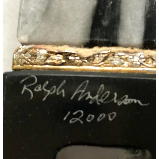 Gray Marble Obelisk, Signed For Sale - Image 9 of 11