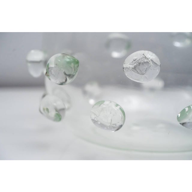Transparent Glass Vase with Clear Optical Droplets by Luciano Gaspari for Salviati, 1962 For Sale - Image 8 of 11