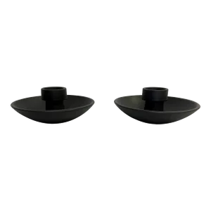 1960's Jens H Quistgaard for Dansk Cast Iron Convertible Candle Holders- a Pair