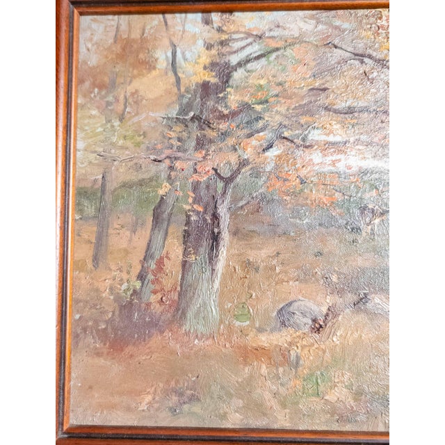 American 20th Century American Impressionist Barbizon School Landscape With Cows by Elizabeth Hunt Barrett For Sale - Image 3 of 14