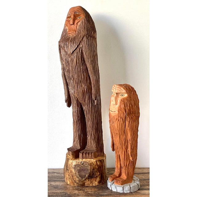 Early 21st Century Vintage Hand Carved Figure For Sale - Image 5 of 12