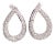 14 Karat White Gold Latch Back Earrings With .50 Total Diamond Weight For Sale