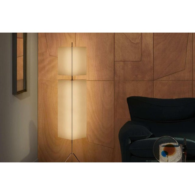 Contemporary 3T09 Bronze Structure and Ivory Fabric Floor Lamp by Neri & Hu for Cassina For Sale - Image 3 of 6