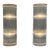 Pair Vintage Gaetano Sciolari Style Mid-Century Modern Lucite & Glass Rod Wall Sconces Chrome For Sale