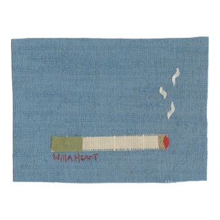 Fern the Artichoke Cigarette by Willa Heart in Natural Frame, Mini Art Print For Sale