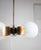 Vintage Italian Copper and Opaline Glass Chandelier For Sale - Image 14 of 18