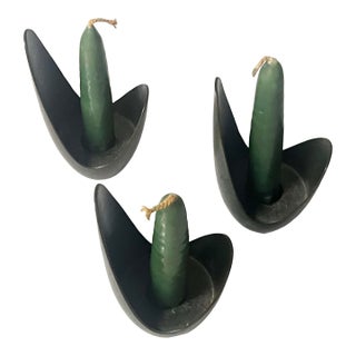 Mid-Century Scandinavian Bronze Candle Holders ( 3 ) For Sale