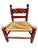 Mexican Vintage Set of 2 Hand-Painted Rancho Monterey Mexican Folk Art Children’s Ladderback Chairs With Rush Seats For Sale - Image 3 of 14
