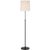 Modern Thomas O'Brien by Visual Comfort Signature Bryant 52" Adjustable Cordless Floor Lamp in Bronze with Linen Shade For Sale - Image 3 of 3