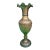 1970s Large Brass Hand Painted Design Vase For Sale