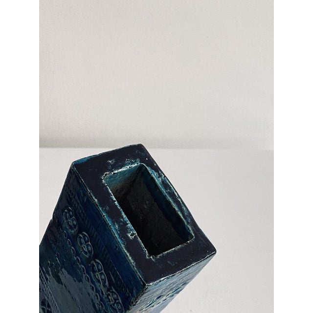 Rimini Blue Vase by Aldo Londi for Bitossi, Italy For Sale - Image 12 of 15