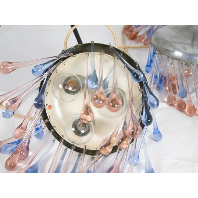 Stilnovo Italian Chrome-Plated Metal and Glass Pendant Lamp from Stilnovo, 1960s For Sale - Image 4 of 9