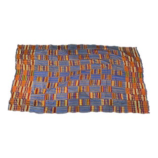 Early 20th Century Kente Cloth Women's Ghana 72x41 Inch For Sale