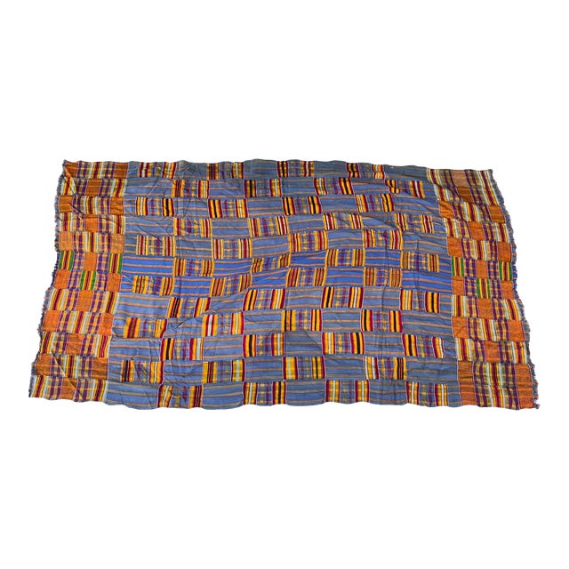Early 20th Century Kente Cloth Women's Ghana 72x41 Inch For Sale