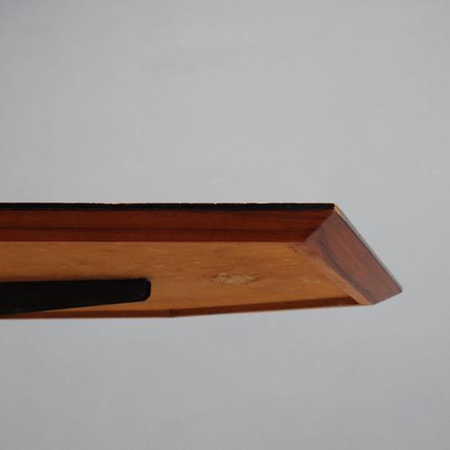 Vintage Italian Table in Teak and Enamelled Metal, 1960s For Sale - Image 4 of 11