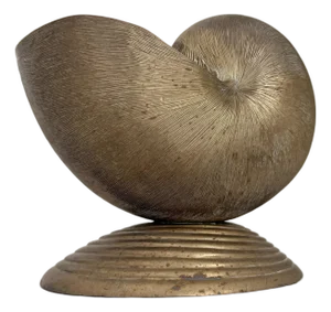 Brass Nautilus Shell Planter Vase