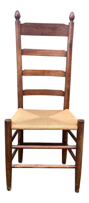 Vintage Rush Seat Ladder Back Dining Chair