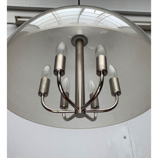 Large Vintage Italian Acrylic Dome Pendant, 1970s For Sale - Image 14 of 18