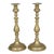 Traditional Turned Brass Candlestick Holders - a Pair For Sale