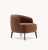 Megan Armchair by Domkapa Materials: Fabric Structure: Columbia Brick, Fabric Piping: Columbia Brick, Legs: Fumé Stained...