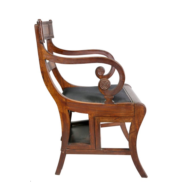 Regency Mahogany Metamorphic Armchair For Sale In Boston - Image 6 of 11