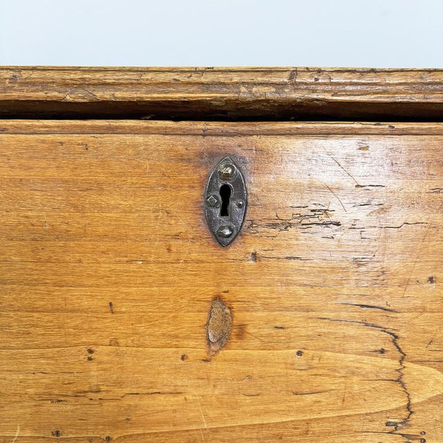Italian Wooden Chest of Drawers with Iron Handles, 1930s For Sale - Image 16 of 18