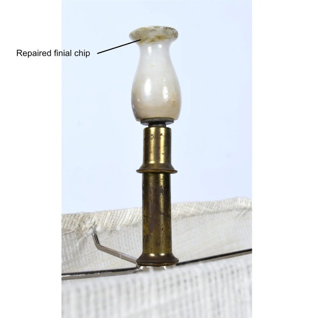 Pair of Alabaster White and Beige Pyramid Modern Art Deco Table Lamps For Sale - Image 11 of 12