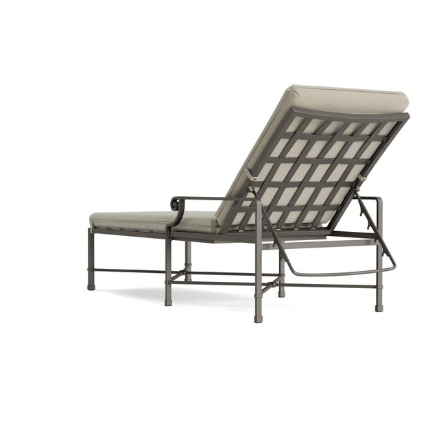 Not Yet Made - Made To Order Brown Jordan Venetian Adjustable Chaise Lounge, Mica frame with Fusion Meadow fabric For Sale - Image 5 of 11