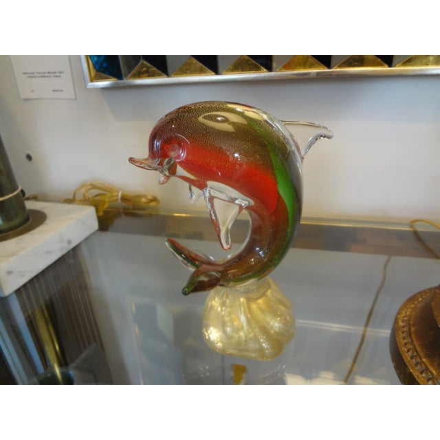 Barbini Murano Glass Dolphin Attributed to Barbini For Sale - Image 4 of 10