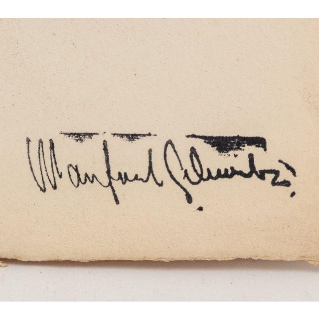 Abstract Manfred Schwartz Beach Seascape Charcoal on Paper For Sale - Image 3 of 4