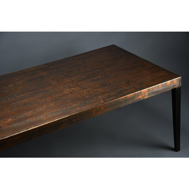 Vintage Sculptural Hammered Copper Coffee Table by Heinz Lilienthal, Germany, 1960s For Sale - Image 17 of 18