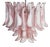 Italian Pink and White Murano Petals Chandelier, Murano For Sale
