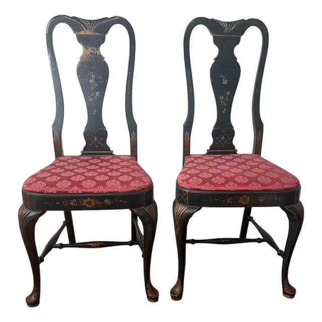A Pair of 1960s Grand Ledge Chair Co. Chinoiserie Chairs For Sale